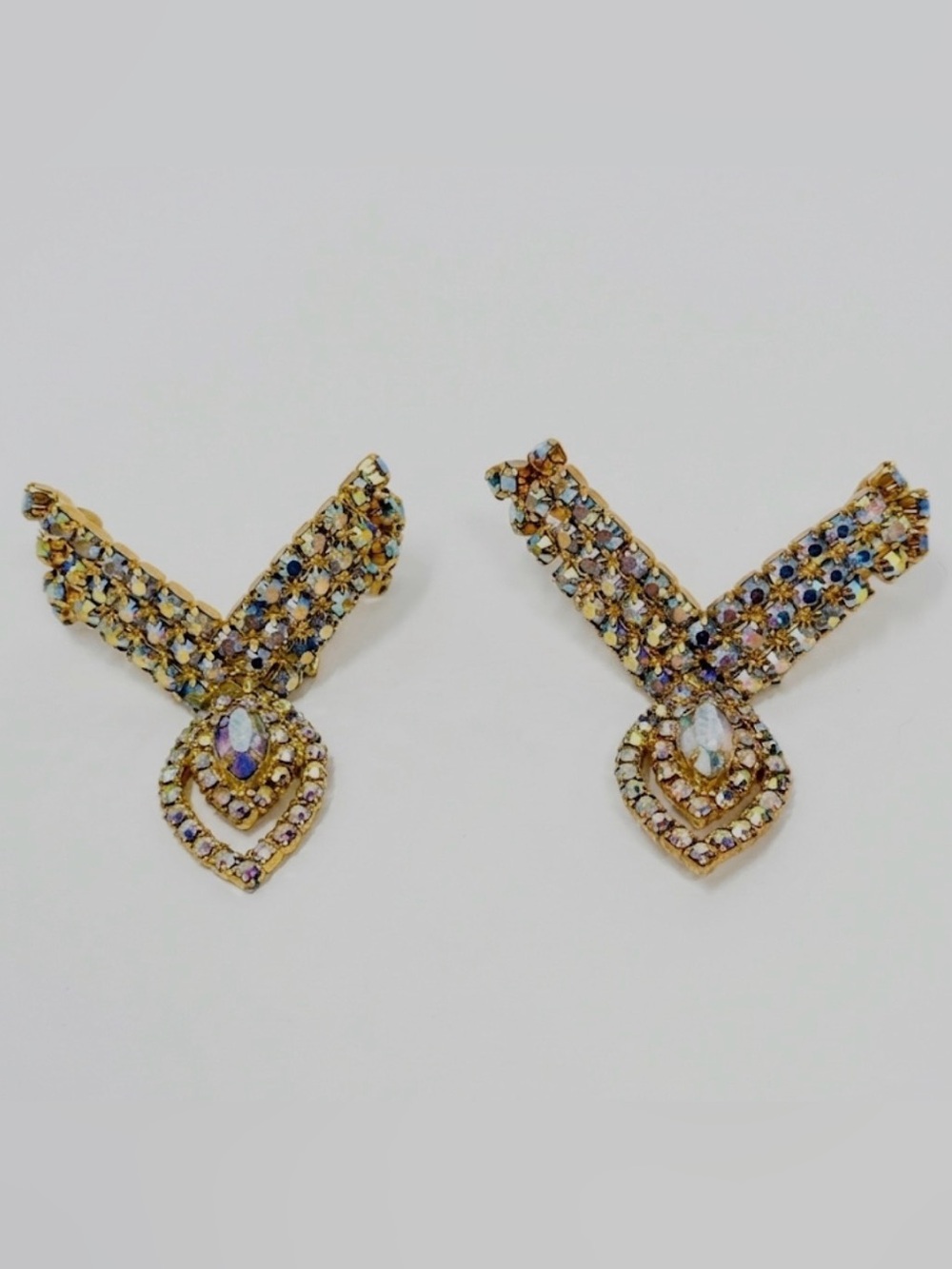 Vintage Aurora Borealis Musi Shoe Clips
